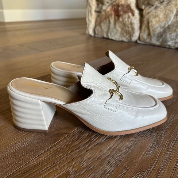 SAINT G JASMINE  OFF WHITE BLOCK HEEL MULE - Picture 5 of 13